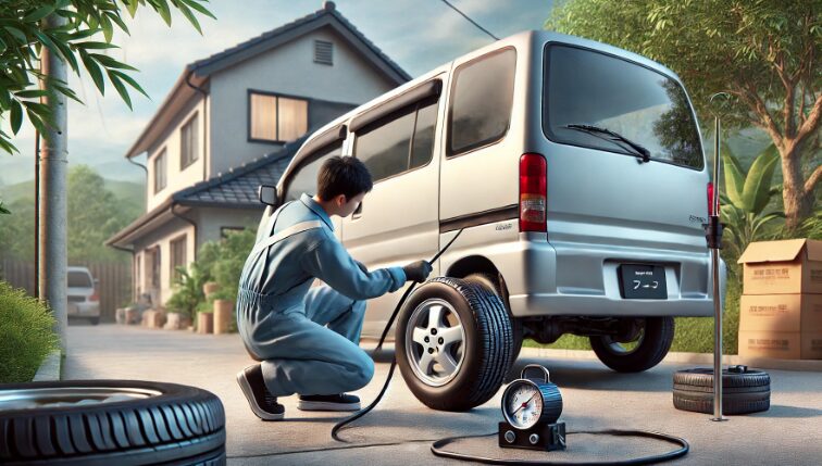 軽バン 軽自動車のタイヤの適正空気圧は?