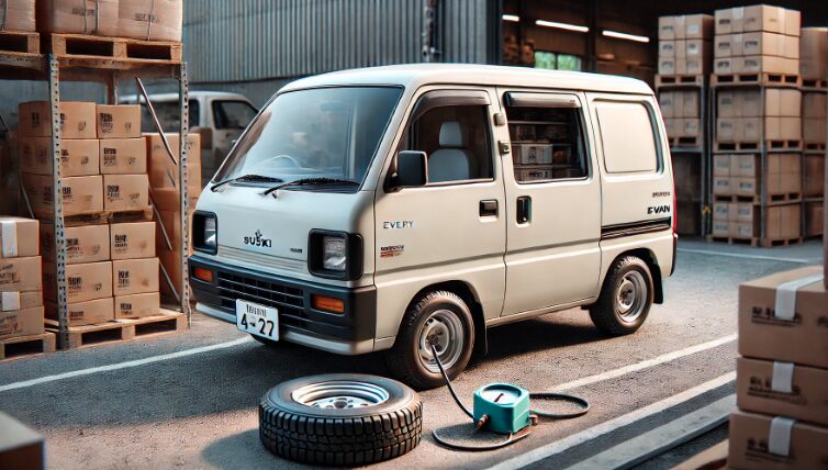 軽バンや軽貨物車の適正空気圧は?