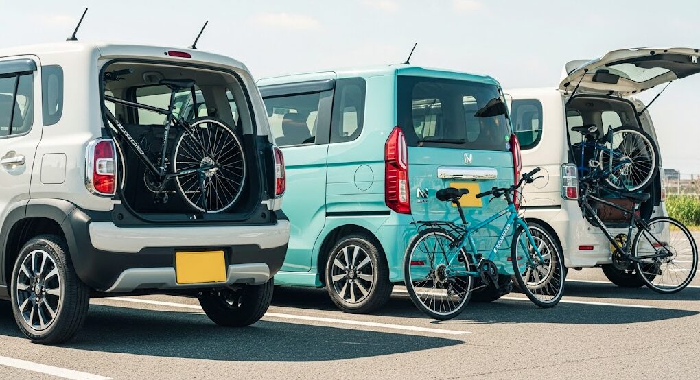 ハスラー 高校生の自転車を積める軽自動車を比較