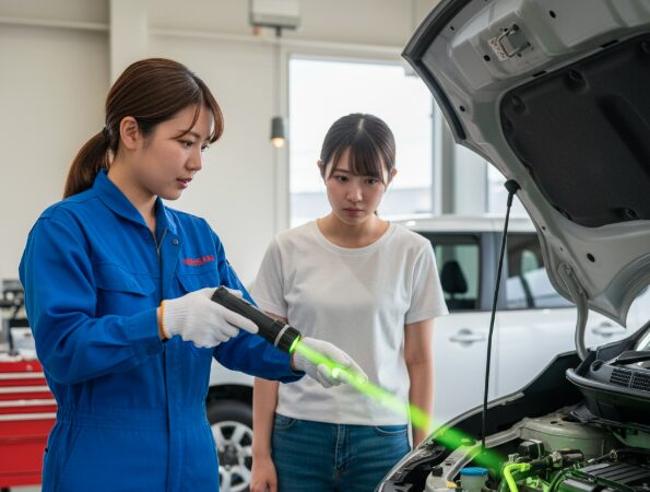 デイズルークスのエアコンのガス漏れの特定