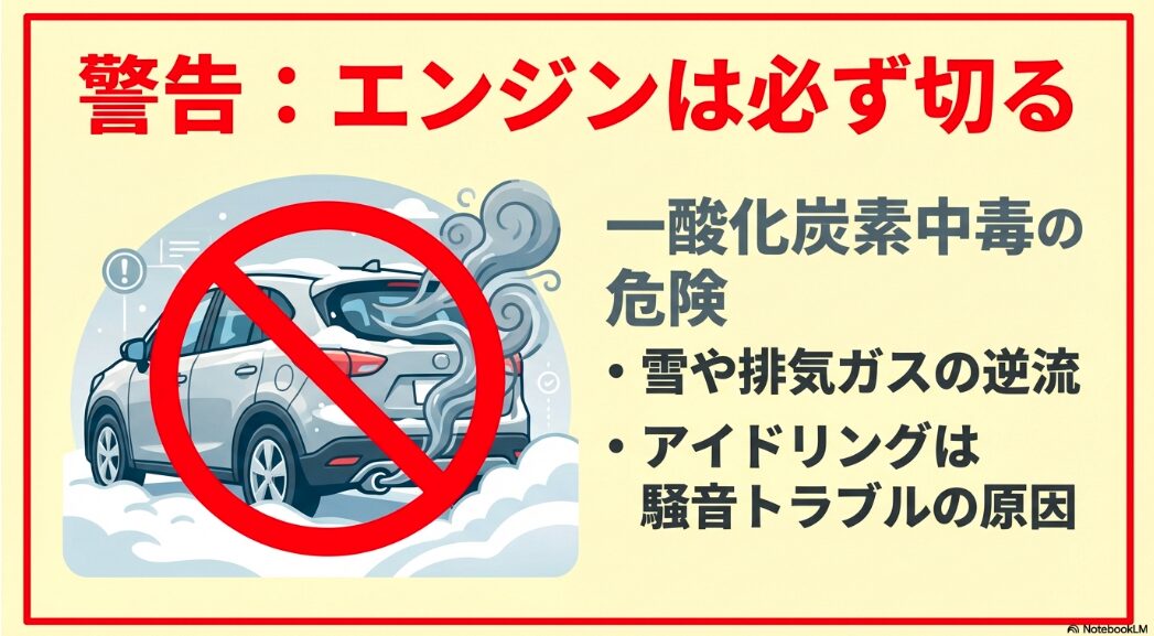 車中泊中のエンジンつけっぱなしによる一酸化炭素中毒の危険性