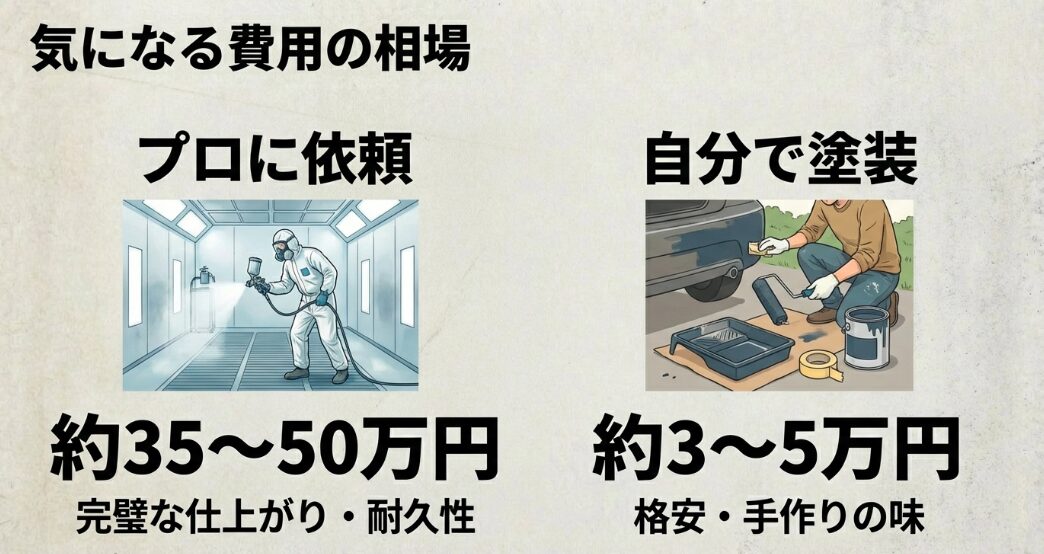 プロショップ依頼とDIYでのジムニー全塗装費用の相場