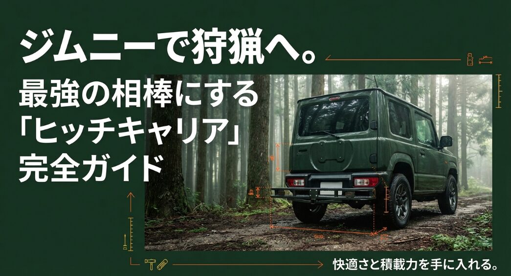 ジムニーで狩猟へ行くためのヒッチキャリア完全ガイドの表紙
