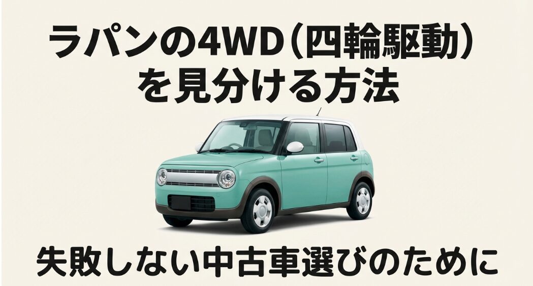 スズキ・ラパンの4WD（四輪駆動）を見分ける方法 と失敗しない中古車選び のタイトル画像