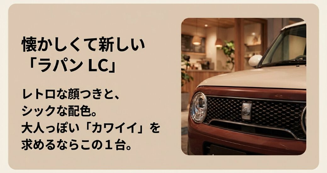 レトロでシックな配色のラパンLC