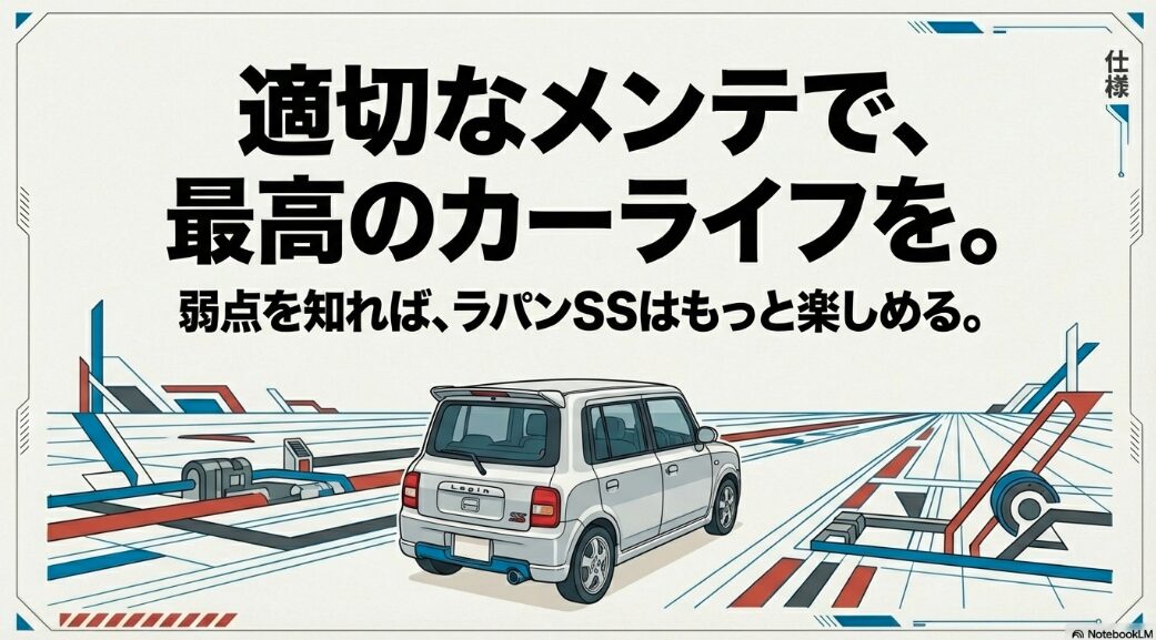 弱点を知って適切なメンテナンスを行えばラパンSSはもっと楽しめるというメッセージ