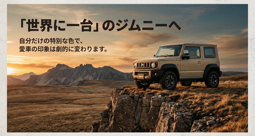 ジムニーのオールペンでの人気色を徹底解説！費用とおすすめは？