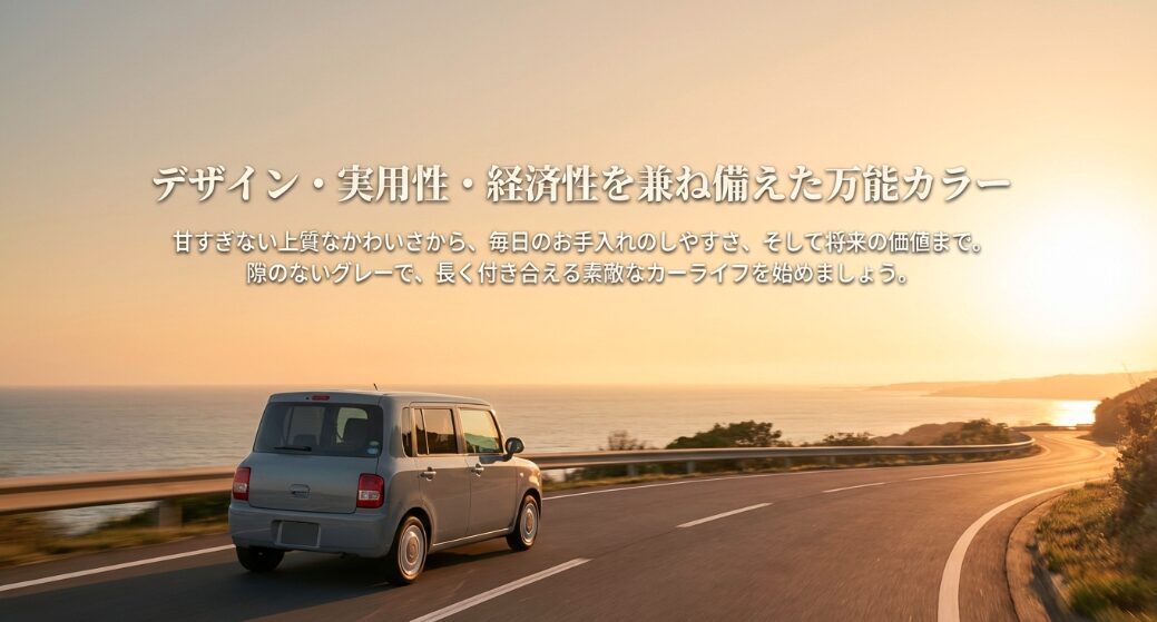 甘すぎない上質なかわいさとお手入れのしやすさ、将来の価値まで兼ね備えた隙のないグレー