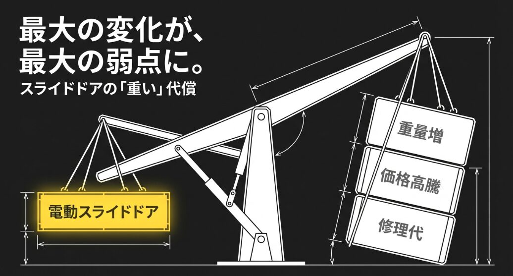 新型ムーヴへの電動スライドドア採用による重量増、価格高騰、修理代の弱点