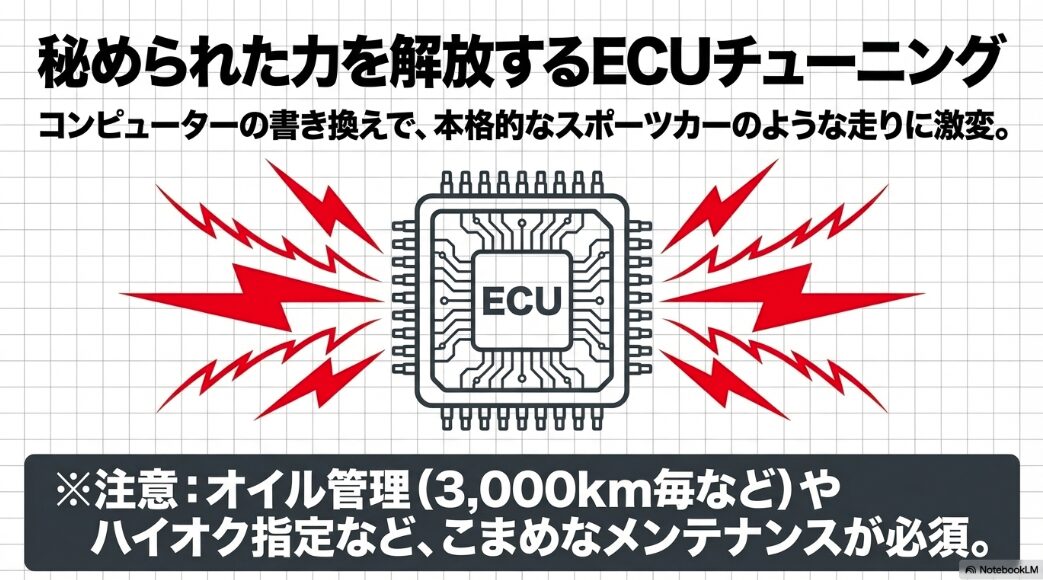 コンピューターの書き換えによるECUチューニングの解放とこまめなメンテナンスの必要性