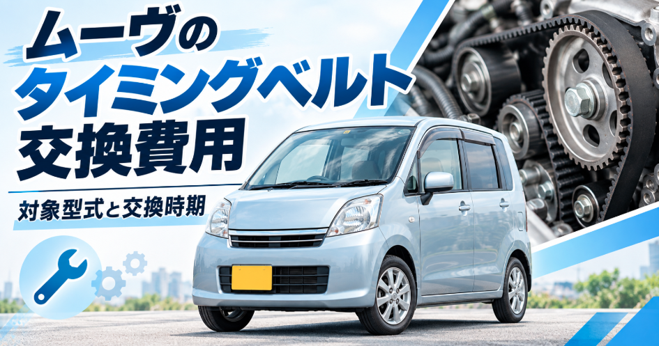 ムーヴのタイミングベルト交換費用と対象型式・交換時期を解説するイメージ